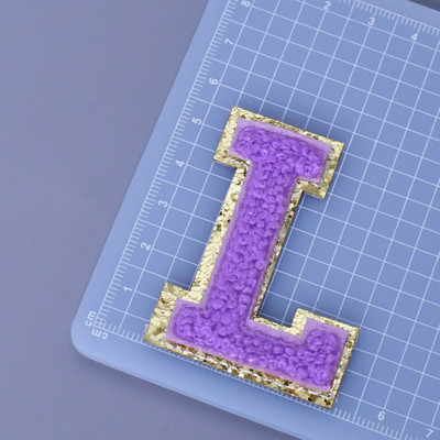 Αυτοκόλλητα επιστολόχαρτα 5,5 cm Κέντημα σενίλ πετσέτας για θήκη PVC DIY Προσαρμοσμένη φράση Craft Stick-on μπαλώματα