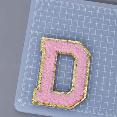 Αυτοκόλλητα επιστολόχαρτα 5,5 cm Κέντημα σενίλ πετσέτας για θήκη PVC DIY Προσαρμοσμένη φράση Craft Stick-on μπαλώματα