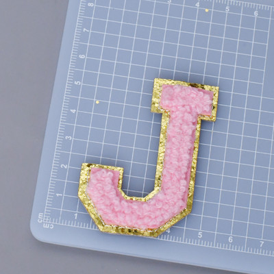 Αυτοκόλλητα επιστολόχαρτα 5,5 cm Κέντημα σενίλ πετσέτας για θήκη PVC DIY Προσαρμοσμένη φράση Craft Stick-on μπαλώματα