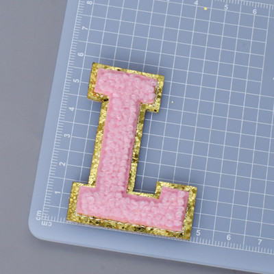 Αυτοκόλλητα επιστολόχαρτα 5,5 cm Κέντημα σενίλ πετσέτας για θήκη PVC DIY Προσαρμοσμένη φράση Craft Stick-on μπαλώματα