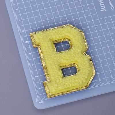 Αυτοκόλλητα επιστολόχαρτα 5,5 cm Κέντημα σενίλ πετσέτας για θήκη PVC DIY Προσαρμοσμένη φράση Craft Stick-on μπαλώματα