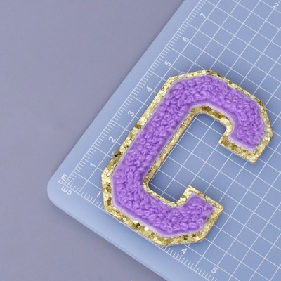 Αυτοκόλλητα επιστολόχαρτα 5,5 cm Κέντημα σενίλ πετσέτας για θήκη PVC DIY Προσαρμοσμένη φράση Craft Stick-on μπαλώματα