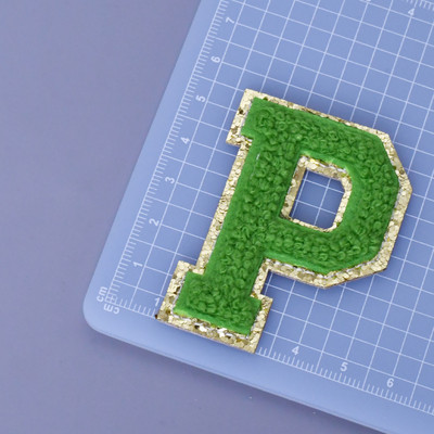 Αυτοκόλλητα επιστολόχαρτα 5,5 cm Κέντημα σενίλ πετσέτας για θήκη PVC DIY Προσαρμοσμένη φράση Craft Stick-on μπαλώματα