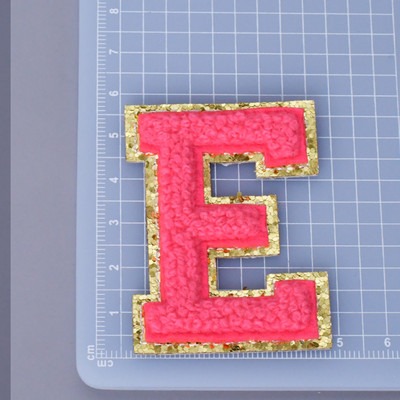 Αυτοκόλλητα επιστολόχαρτα 5,5 cm Κέντημα σενίλ πετσέτας για θήκη PVC DIY Προσαρμοσμένη φράση Craft Stick-on μπαλώματα