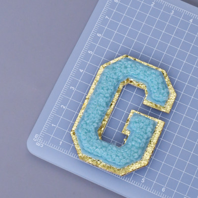 Αυτοκόλλητα επιστολόχαρτα 5,5 cm Κέντημα σενίλ πετσέτας για θήκη PVC DIY Προσαρμοσμένη φράση Craft Stick-on μπαλώματα