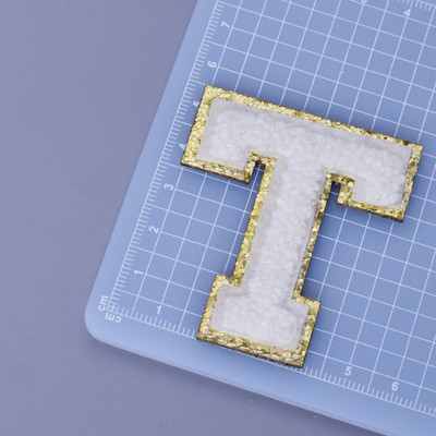 Αυτοκόλλητα επιστολόχαρτα 5,5 cm Κέντημα σενίλ πετσέτας για θήκη PVC DIY Προσαρμοσμένη φράση Craft Stick-on μπαλώματα