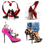 Modes augstpapēžu kurpes Skaistumkopšanas svītras Karstumjūtīgi ielāpi Sievietes T-krekla aplikācija uz apģērba Gludināšana uz pārsegumiem apģērbam Custom