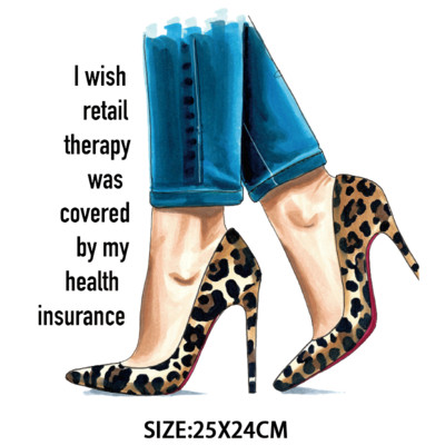 Modes augstpapēžu kurpes Skaistumkopšanas svītras Karstumjūtīgi ielāpi Sievietes T-krekla aplikācija uz apģērba Gludināšana uz pārsegumiem apģērbam Custom