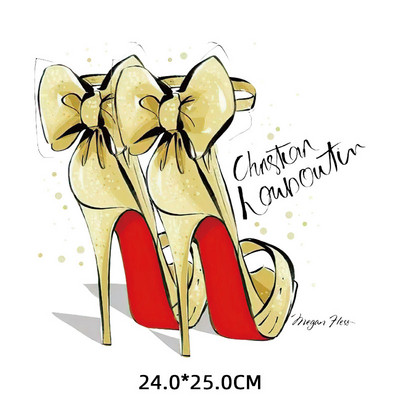 Modes augstpapēžu kurpes Skaistumkopšanas svītras Karstumjūtīgi ielāpi Sievietes T-krekla aplikācija uz apģērba Gludināšana uz pārsegumiem apģērbam Custom