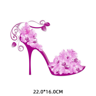 Modes augstpapēžu kurpes Skaistumkopšanas svītras Karstumjūtīgi ielāpi Sievietes T-krekla aplikācija uz apģērba Gludināšana uz pārsegumiem apģērbam Custom