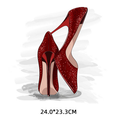 Modes augstpapēžu kurpes Skaistumkopšanas svītras Karstumjūtīgi ielāpi Sievietes T-krekla aplikācija uz apģērba Gludināšana uz pārsegumiem apģērbam Custom