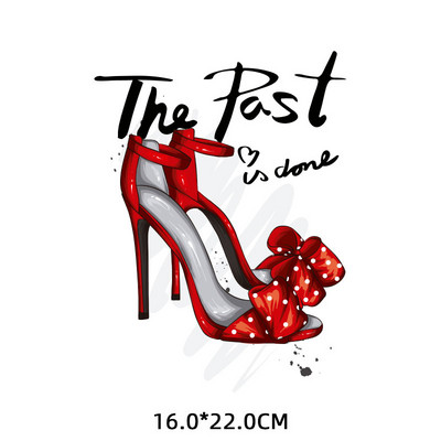 Modes augstpapēžu kurpes Skaistumkopšanas svītras Karstumjūtīgi ielāpi Sievietes T-krekla aplikācija uz apģērba Gludināšana uz pārsegumiem apģērbam Custom