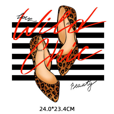 Modes augstpapēžu kurpes Skaistumkopšanas svītras Karstumjūtīgi ielāpi Sievietes T-krekla aplikācija uz apģērba Gludināšana uz pārsegumiem apģērbam Custom