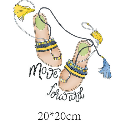 Modes augstpapēžu kurpes Skaistumkopšanas svītras Karstumjūtīgi ielāpi Sievietes T-krekla aplikācija uz apģērba Gludināšana uz pārsegumiem apģērbam Custom