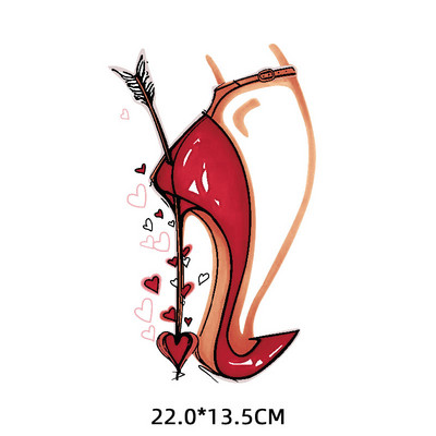 Modes augstpapēžu kurpes Skaistumkopšanas svītras Karstumjūtīgi ielāpi Sievietes T-krekla aplikācija uz apģērba Gludināšana uz pārsegumiem apģērbam Custom