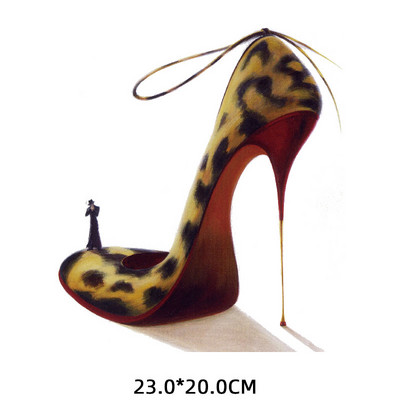 Modes augstpapēžu kurpes Skaistumkopšanas svītras Karstumjūtīgi ielāpi Sievietes T-krekla aplikācija uz apģērba Gludināšana uz pārsegumiem apģērbam Custom