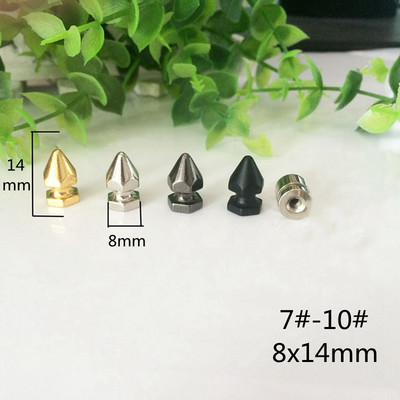 14-34 χιλιοστά ορειχάλκινη σφαίρα, εξαγωνικά καρφιά καρφίτσας με βιδωτή πλάτη για παπούτσια καπέλο τσάντας Δερμάτινα αξεσουάρ στολισμού ενδυμάτων χειροτεχνίας