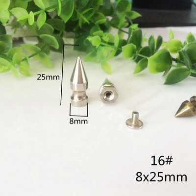 14-34 χιλιοστά ορειχάλκινη σφαίρα, εξαγωνικά καρφιά καρφίτσας με βιδωτή πλάτη για παπούτσια καπέλο τσάντας Δερμάτινα αξεσουάρ στολισμού ενδυμάτων χειροτεχνίας