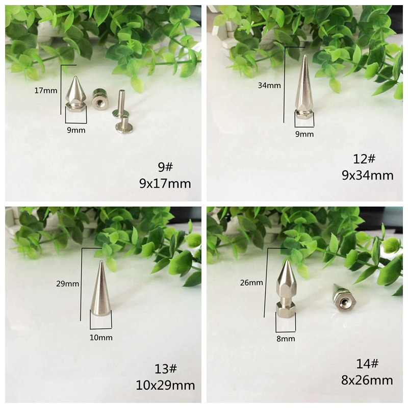 14-34 χιλιοστά ορειχάλκινη σφαίρα, εξαγωνικά καρφιά καρφίτσας με βιδωτή πλάτη για παπούτσια καπέλο τσάντας Δερμάτινα αξεσουάρ στολισμού ενδυμάτων χειροτεχνίας