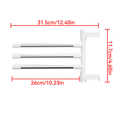 Vannas istabas dvieļu plaukts, grozāms dvieļu turētājs, alumīnija 2/3/4/5 bāru dvieļu pakaramais virtuves plaukts, papīrs, piekarināms pie sienas