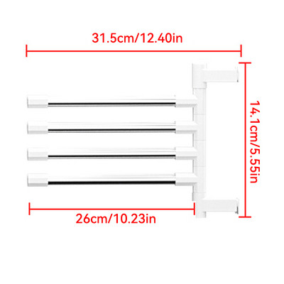 Vannas istabas dvieļu plaukts, grozāms dvieļu turētājs, alumīnija 2/3/4/5 bāru dvieļu pakaramais virtuves plaukts, papīrs, piekarināms pie sienas