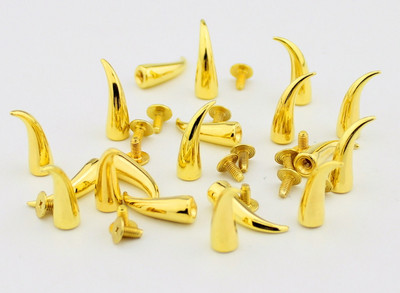 20 τμχ Bend Design 7*20mm Metal Black Punk Rock πριτσίνια για δερμάτινες καρφίτσες χειροτεχνίας και καρφιά για ρούχα Χειροποίητα DIY παπούτσια ζώνης