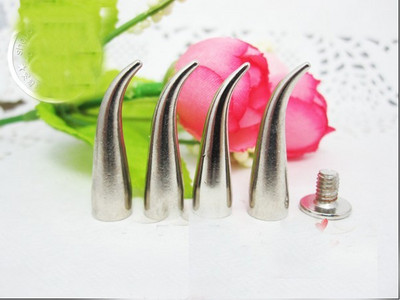 20 τμχ Bend Design 7*20mm Metal Black Punk Rock πριτσίνια για δερμάτινες καρφίτσες χειροτεχνίας και καρφιά για ρούχα Χειροποίητα DIY παπούτσια ζώνης