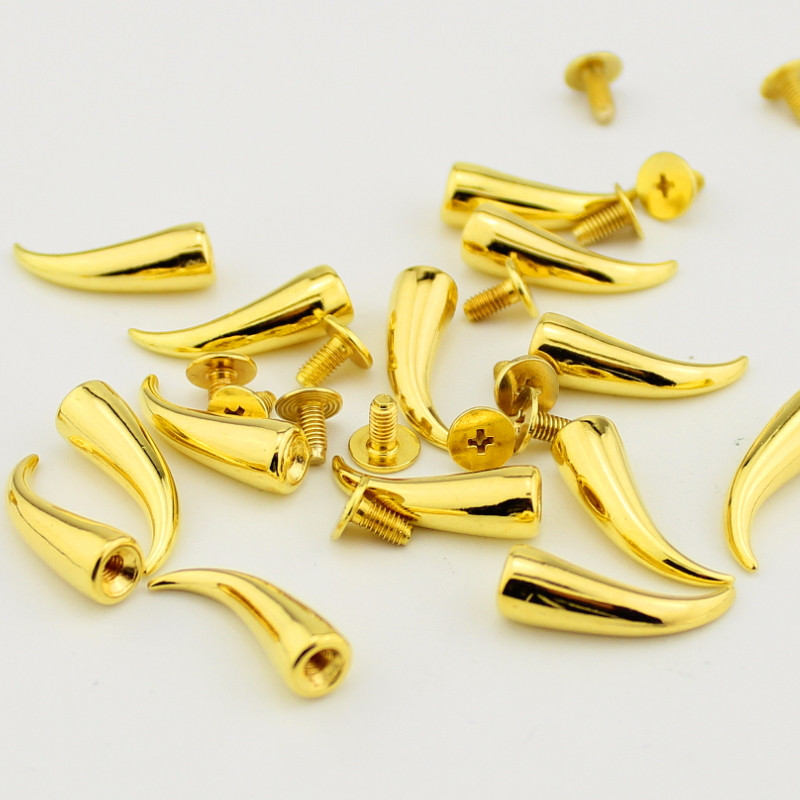 20 τμχ Bend Design 7*20mm Metal Black Punk Rock πριτσίνια για δερμάτινες καρφίτσες χειροτεχνίας και καρφιά για ρούχα Χειροποίητα DIY παπούτσια ζώνης