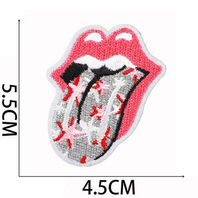 Rozā burtu geparda izšūti ielāpi Sieviešu apģērbi dekorēšanai Uzlīme ar varavīksnes izšūtu tauriņu gludināšanas zibspuldzi