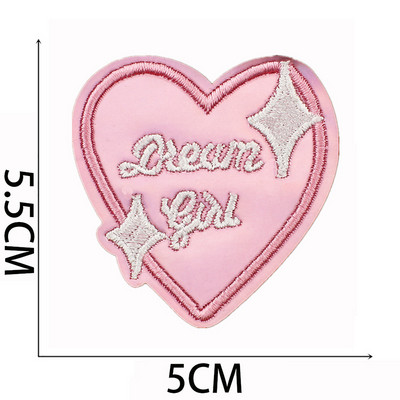 Rozā burtu geparda izšūti ielāpi Sieviešu apģērbi dekorēšanai Uzlīme ar varavīksnes izšūtu tauriņu gludināšanas zibspuldzi