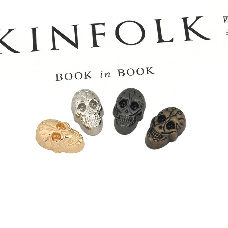 5gab Metāla Gothic Skull Ghost kniedes Screwback Conchos Punk Studs Ādas amatniecības soma jostas apģērba cepures apavi DIY dekoru aksesuāri