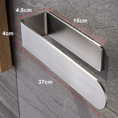 304 nerūsējošā tērauda rokas pirkstu stieņa stienis uz sienas SUS matēta turētāja roku dvieļu gredzens Pašlīmējošs vannas istabas virtuves pakulas