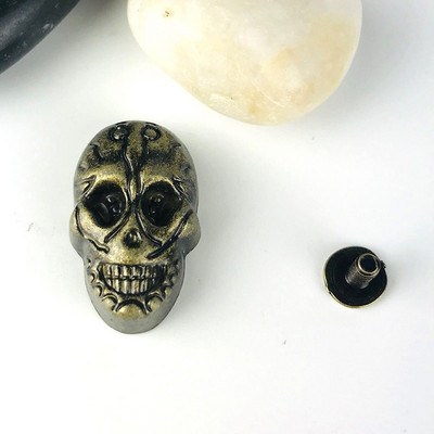 5 τμχ Μεταλλικό γοτθικό κρανίο, φάντασμα πριτσίνια Screwback Conchos Punk Studs Δερμάτινη τσάντα χειροτεχνίας Ζώνη ενδυμάτων καπέλο παπουτσιών DIY