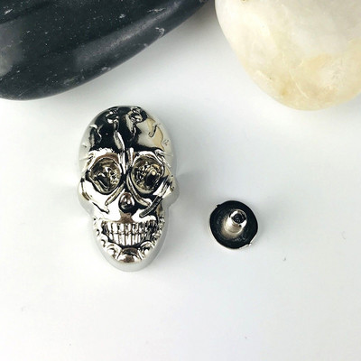 5 τμχ Μεταλλικό γοτθικό κρανίο, φάντασμα πριτσίνια Screwback Conchos Punk Studs Δερμάτινη τσάντα χειροτεχνίας Ζώνη ενδυμάτων καπέλο παπουτσιών DIY