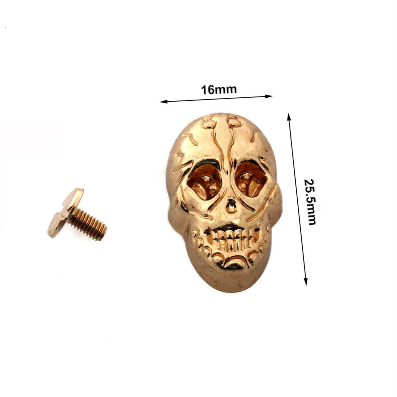 5 τμχ Μεταλλικό γοτθικό κρανίο, φάντασμα πριτσίνια Screwback Conchos Punk Studs Δερμάτινη τσάντα χειροτεχνίας Ζώνη ενδυμάτων καπέλο παπουτσιών DIY