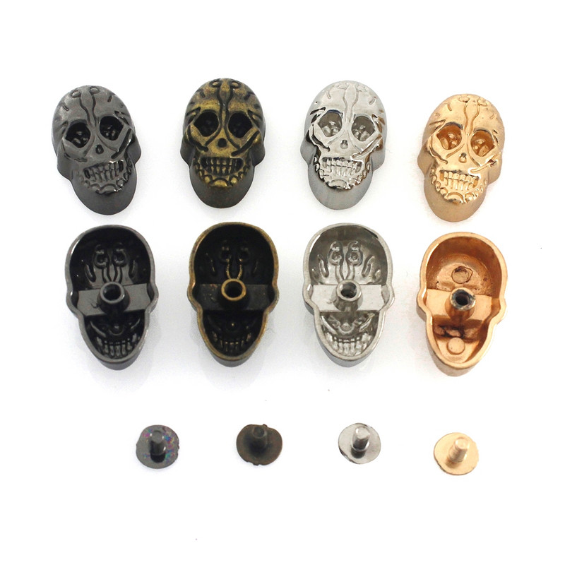 5 τμχ Μεταλλικό γοτθικό κρανίο, φάντασμα πριτσίνια Screwback Conchos Punk Studs Δερμάτινη τσάντα χειροτεχνίας Ζώνη ενδυμάτων καπέλο παπουτσιών DIY