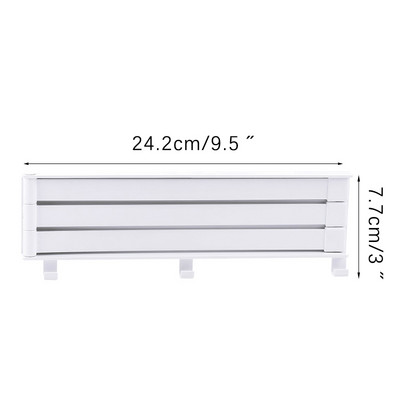 Rotējošais dvieļu turētājs 3 stieņu saliekamais dvieļu stienis ar āķiem Trauku lupatu dvieļu turētājs virtuves vannas istabas organizatoram