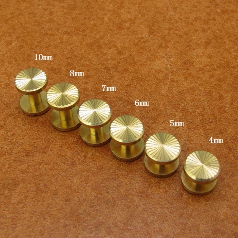 10Gb 4mm-10mm Saulespuķes jostas skrūve Nagla Kniedes Skrūvējamā Atpakaļ Ādas Josta šūšanai Roku darbs DIY Piederumi Materiāls