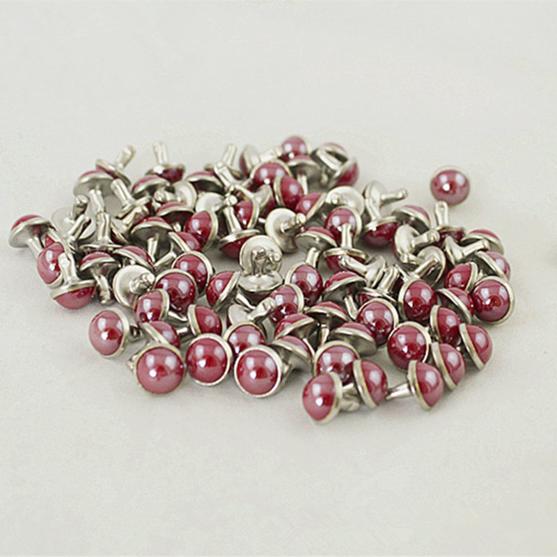 50gab 8,5 mm pusapaļas krāsas tirkīza kniedes DIY metāla kniedes Punk apaviem somas Džinsi Apģērbi Amatniecības piederumi Jostas skrūve