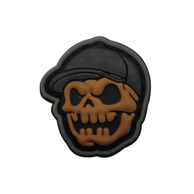 Taktiskā velna pļāvēja PVC plāksteri spīd tumšās gumijas atstarojošā militārā nozīmītē