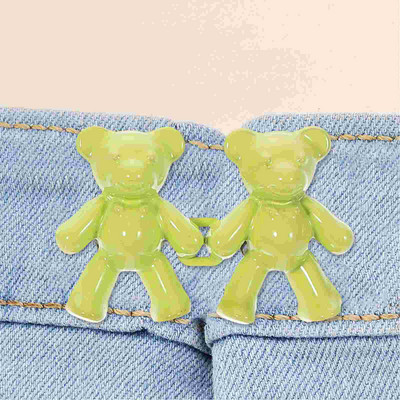 Kopča u obliku medvjeda. Prenosni gumbi. Traperice. Slatke hlače