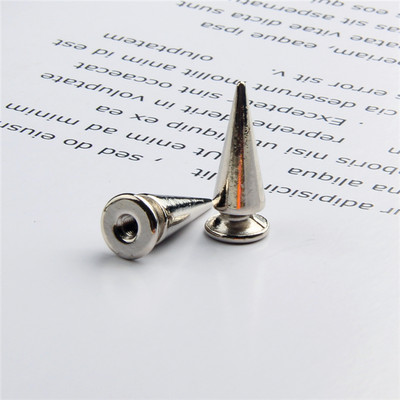 10 σετ 10*26mm Bullet Cone Πολύχρωμες καρφίτσες και καρφιά για ρούχα DIY Χειροποίητα Cool Punk Ravets για ένδυμα Δερμάτινα παπούτσια Craft Bag