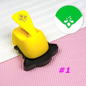 Reljefs DIY rīks Stūra papīrs Drukas karšu griezējs Scrapbook Formatētājs Maza reljefa caurumošanas ierīce Caurumu perforators Bērni Roku darbs