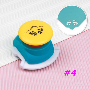 Reljefs DIY rīks Stūra papīrs Drukas karšu griezējs Scrapbook Formatētājs Maza reljefa caurumošanas ierīce Caurumu perforators Bērni Roku darbs