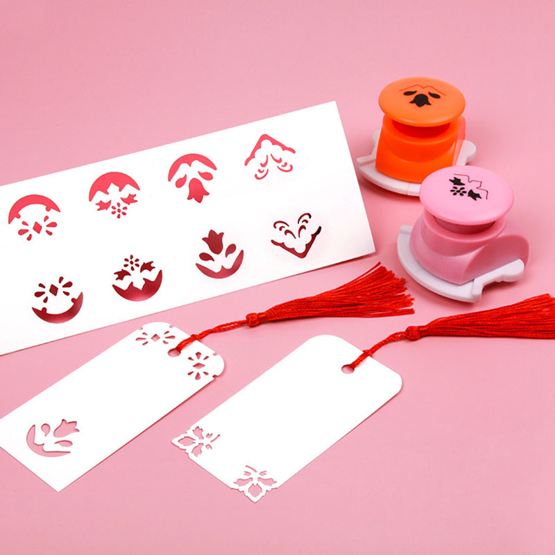 Reljefs DIY rīks Stūra papīrs Drukas karšu griezējs Scrapbook Formatētājs Maza reljefa caurumošanas ierīce Caurumu perforators Bērni Roku darbs