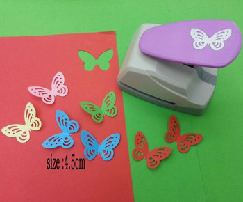 4,5 см 3D форма на пеперуда Голям перфоратор за перфорация за хартия за ръчно изработена поздравителна картичка, албум с лексикони, ръчна изработка Направи си сам