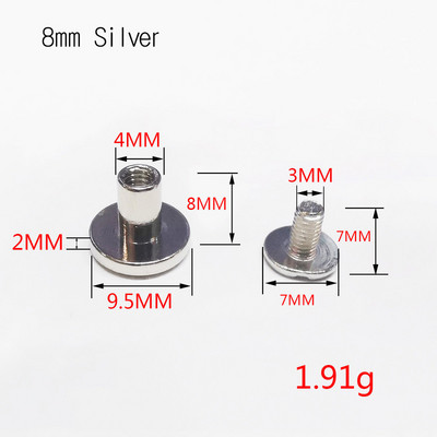 30Σετ Μεταλλικό Χάλκινο Βιβλίο Λογαριασμού Βιδωτές Πριτσίνια DIY Crafts Δερμάτινο προϊόν Τσάντα Πριτσίνια Monk Head Spikes Hardware Διακόσμηση πόρπες νυχιών