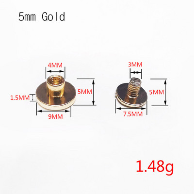 30Σετ Μεταλλικό Χάλκινο Βιβλίο Λογαριασμού Βιδωτές Πριτσίνια DIY Crafts Δερμάτινο προϊόν Τσάντα Πριτσίνια Monk Head Spikes Hardware Διακόσμηση πόρπες νυχιών