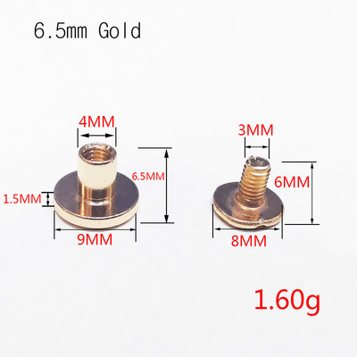 30Σετ Μεταλλικό Χάλκινο Βιβλίο Λογαριασμού Βιδωτές Πριτσίνια DIY Crafts Δερμάτινο προϊόν Τσάντα Πριτσίνια Monk Head Spikes Hardware Διακόσμηση πόρπες νυχιών