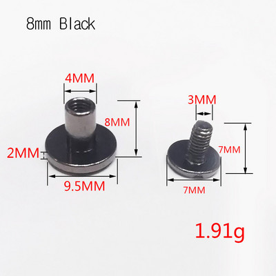 30Σετ Μεταλλικό Χάλκινο Βιβλίο Λογαριασμού Βιδωτές Πριτσίνια DIY Crafts Δερμάτινο προϊόν Τσάντα Πριτσίνια Monk Head Spikes Hardware Διακόσμηση πόρπες νυχιών